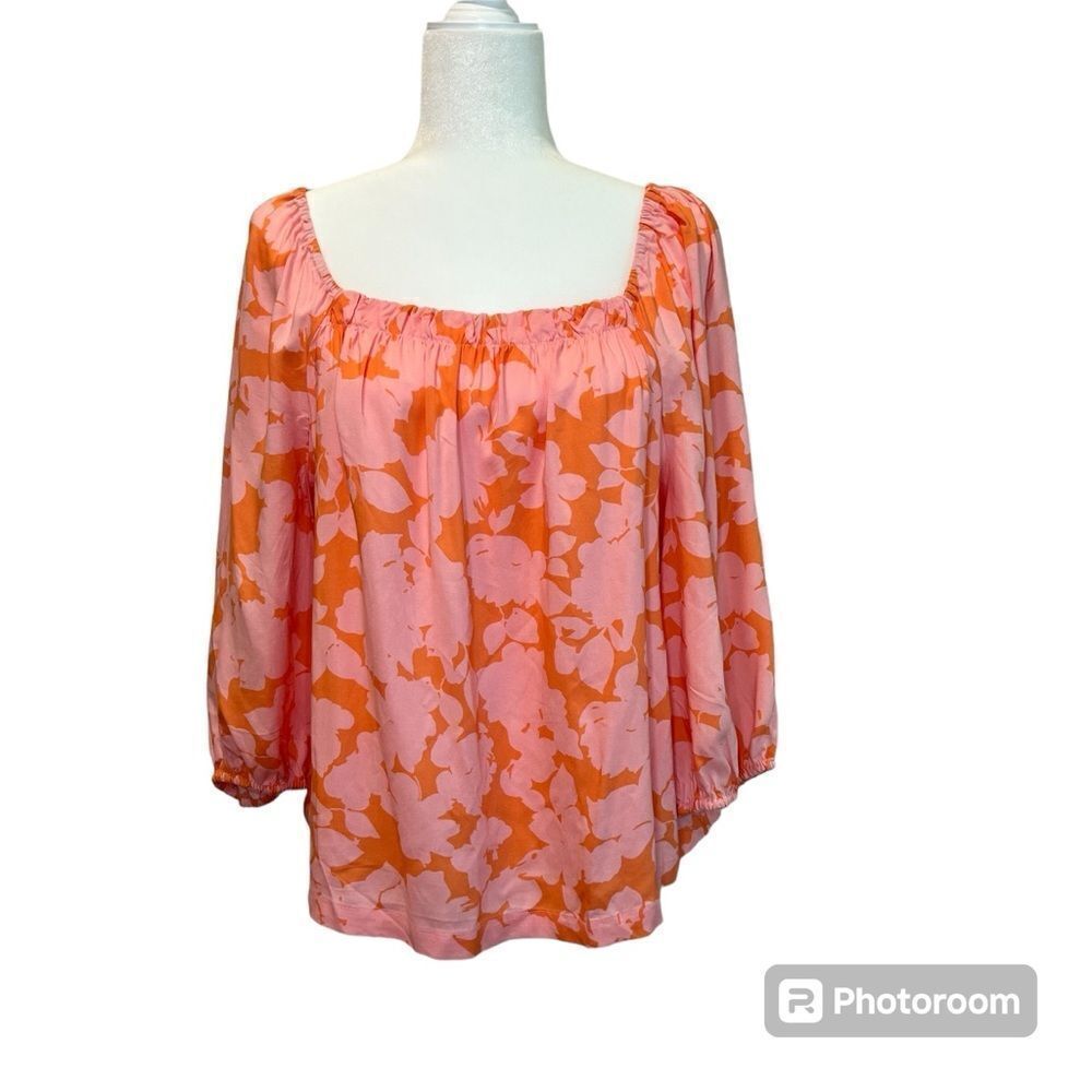 SANCTUARY Floral Print Top Size 1X